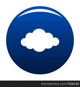 Cloud in sky icon vector blue circle isolated on white background . Cloud in sky icon blue vector