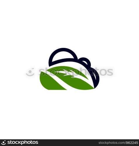 cloud leaf logo template