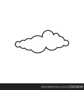 Cloud line icon vector flat design