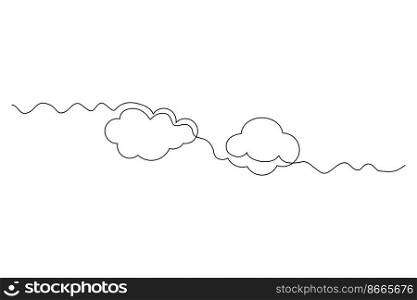 Cloud linear icon. Contour symbol. Vector illustration. stock image. EPS 10.. Cloud linear icon. Contour symbol. Vector illustration. stock image. 