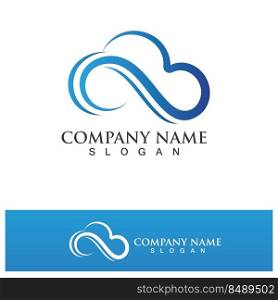 Cloud Logo And Symbol Icon template vector icon illustration 