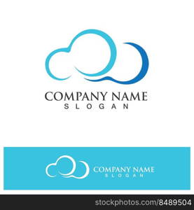 Cloud Logo And Symbol Icon template vector icon illustration 