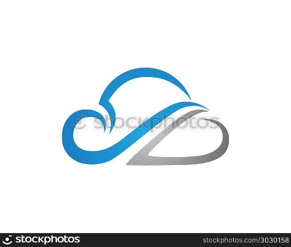 Cloud Logo Template. cloud technology vector logo template design vector