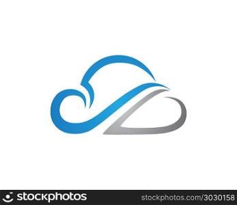 Cloud Logo Template. cloud technology vector logo template design vector