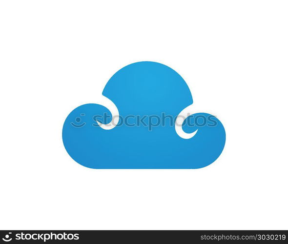 Cloud Logo Template. cloud technology vector logo template design vector