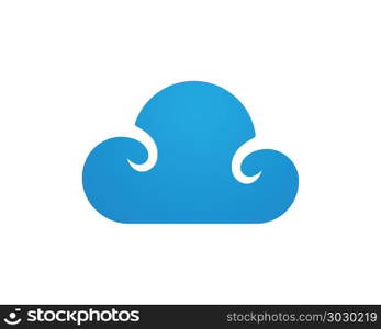 Cloud Logo Template. cloud technology vector logo template design vector