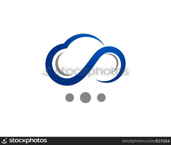 cloud logo template design vector 