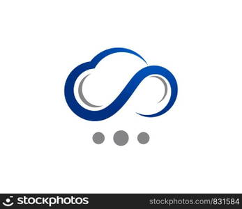 cloud logo template design vector 