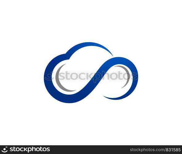 cloud logo template design vector 