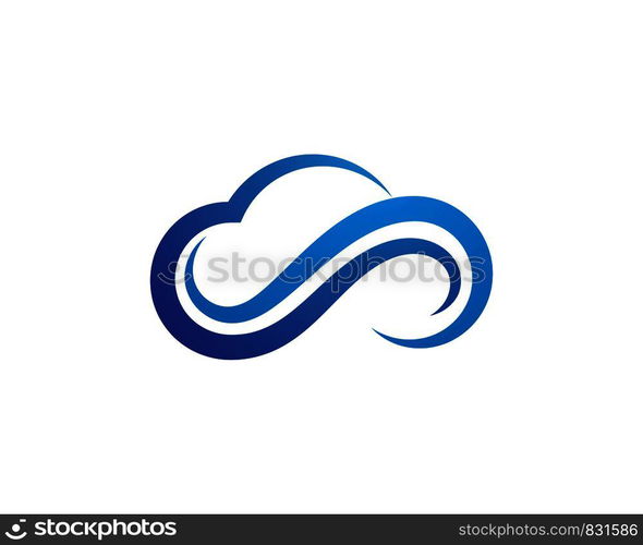 cloud logo template design vector