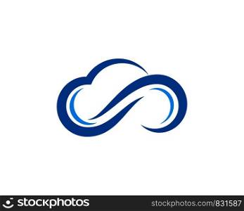 cloud logo template design vector