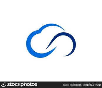 cloud logo template design vector