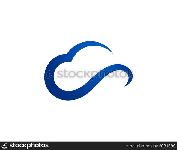 cloud logo template design vector