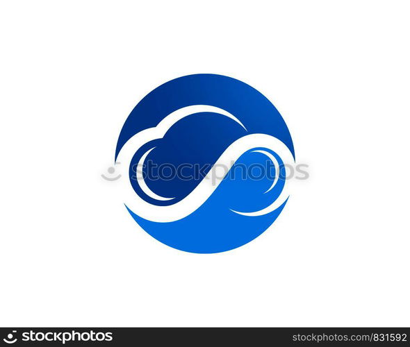 cloud logo template design vector