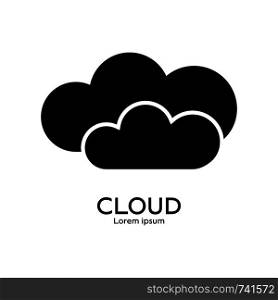 Cloud logo template. Online storage server concept. Clean and modern vector illustration.