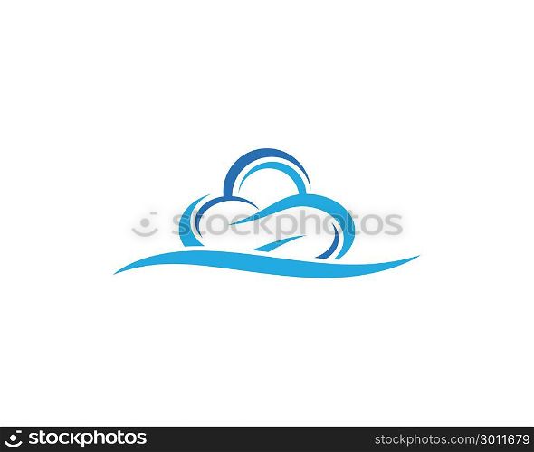 Cloud logo template vector icon illustration design