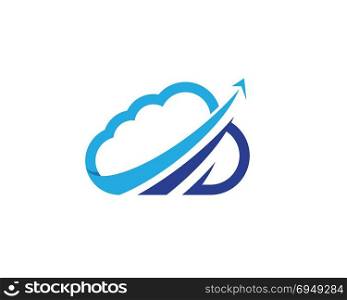 Cloud logo template vector icon illustration design