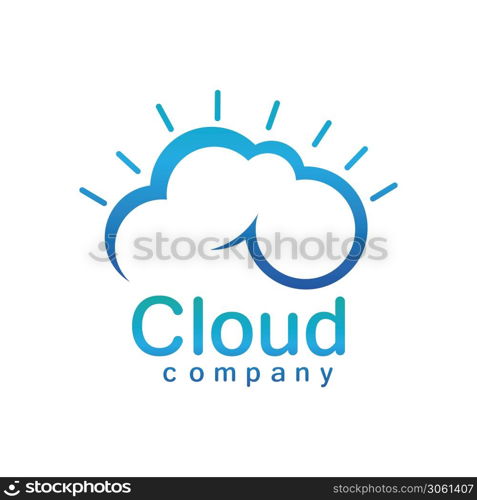 Cloud logo vector icon illustration design