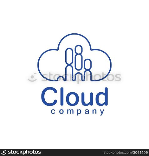Cloud logo vector icon illustration design