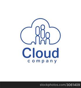 Cloud logo vector icon illustration design