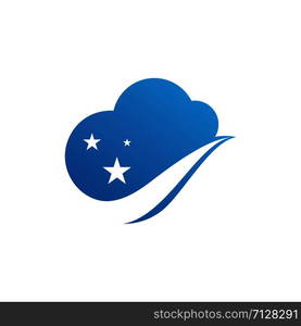 Cloud logo vector icon illustration design