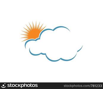 Cloud Logo vector icon illustration design Template