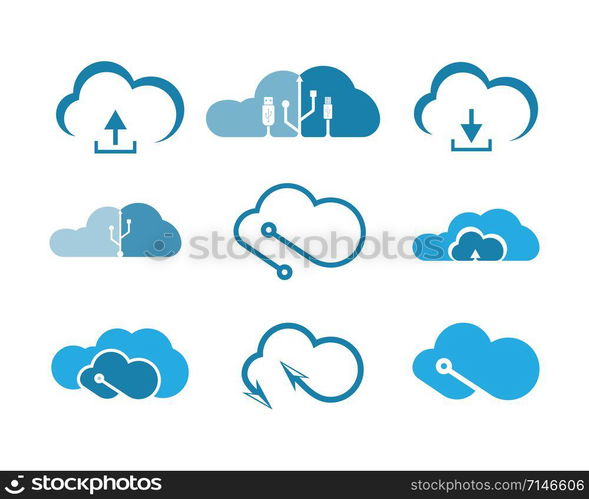 cloud logo vector icon template