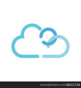 Cloud logo vector template icon illustration design