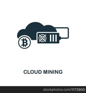 Cloud Mining icon. Monochrome style design from crypto currency collection. UI. Pixel perfect simple pictogram cloud mining icon. Web design, apps, software, print usage.. Cloud Mining icon. Monochrome style design from crypto currency icon collection. UI. Pixel perfect simple pictogram cloud mining icon. Web design, apps, software, print usage.