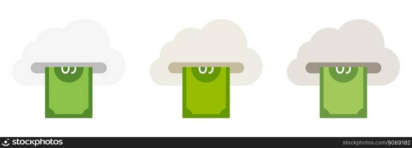 Cloud Money in flat style isolated