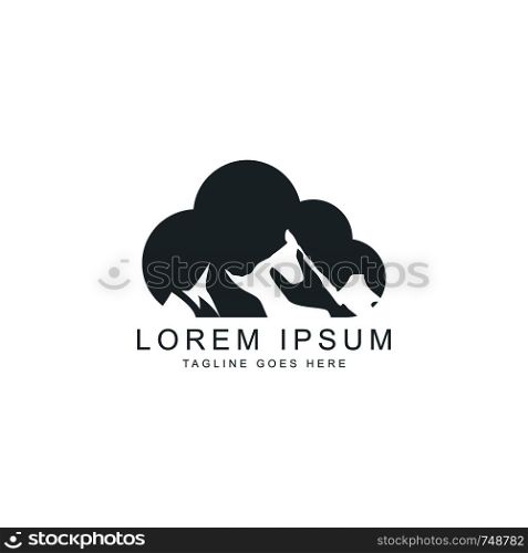 cloud mountain logo template