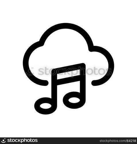 cloud music, Icon on isolated background