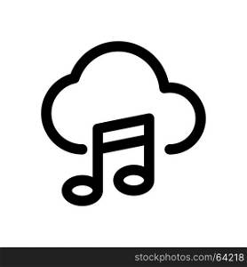 cloud music, Icon on isolated background