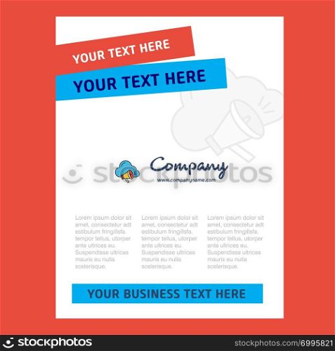 Cloud music Title Page Design for Company profile ,annual report, presentations, leaflet, Brochure Vector Background