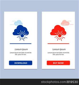 Cloud, Nature, Spring, Sun Blue and Red Download and Buy Now web Widget Card Template
