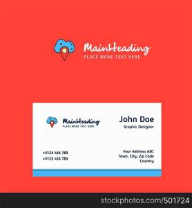 Cloud navigation logo Design with business card template. Elegant corporate identity. - Vector