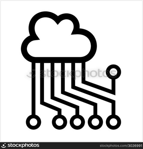 Cloud Network, Cloud Computing Concept, Vector Art Illustration. Cloud Network, Cloud Computing Concept