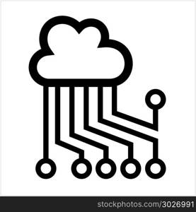 Cloud Network, Cloud Computing Concept, Vector Art Illustration. Cloud Network, Cloud Computing Concept