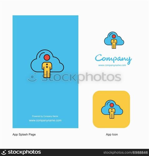 Cloud network Company Logo App Icon and Splash Page Design. Creative Business App Design Elements