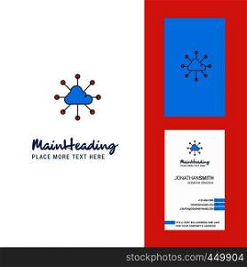 Cloud network Creative Logo and business card. vertical Design Vector