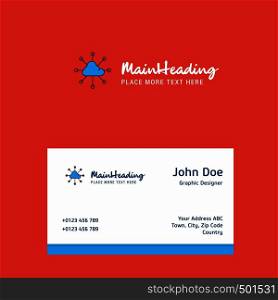 Cloud network logo Design with business card template. Elegant corporate identity. - Vector