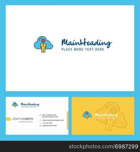 Cloud network Logo design with Tagline & Front and Back Busienss Card Template. Vector Creative Design