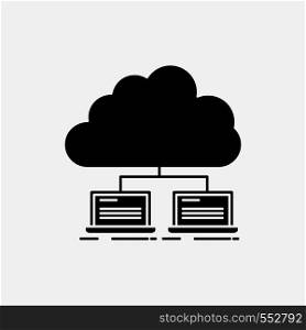 cloud, network, server, internet, data Glyph Icon. Vector isolated illustration. Vector EPS10 Abstract Template background