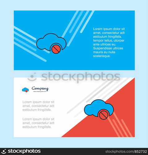 Cloud not working abstract corporate business banner template, horizontal advertising business banner.