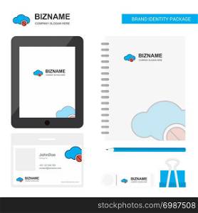 Cloud not working Business Logo, Tab App, Diary PVC Employee Card and USB Brand Stationary Package Design Vector Template