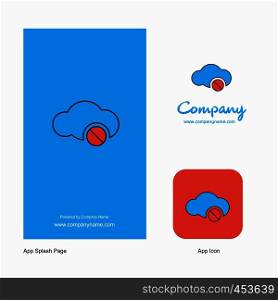 Cloud not working Company Logo App Icon and Splash Page Design. Creative Business App Design Elements