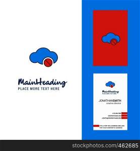 Cloud not working Creative Logo and business card. vertical Design Vector