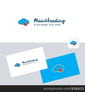 Cloud not working vector logotype with business card template. Elegant corporate identity. - Vector