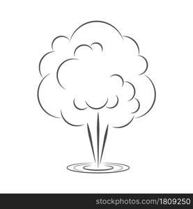 cloud of air vapor. a simple vector icon. flat style