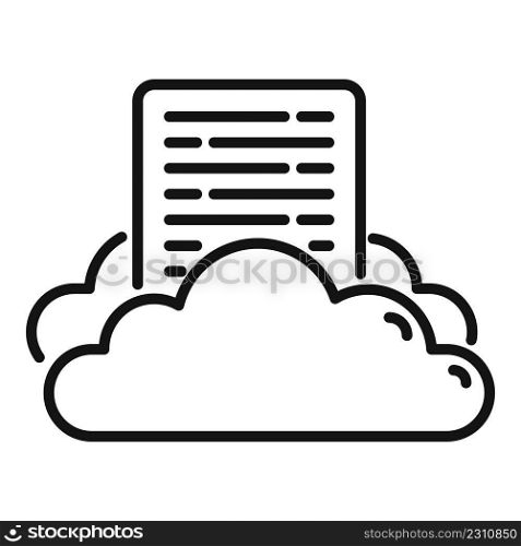 Cloud online study icon outline vector. School course. Distance class. Cloud online study icon outline vector. School course